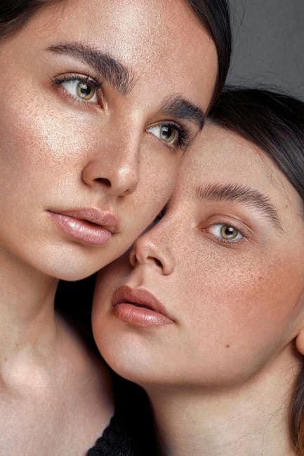 A model with luminous, healthy skin